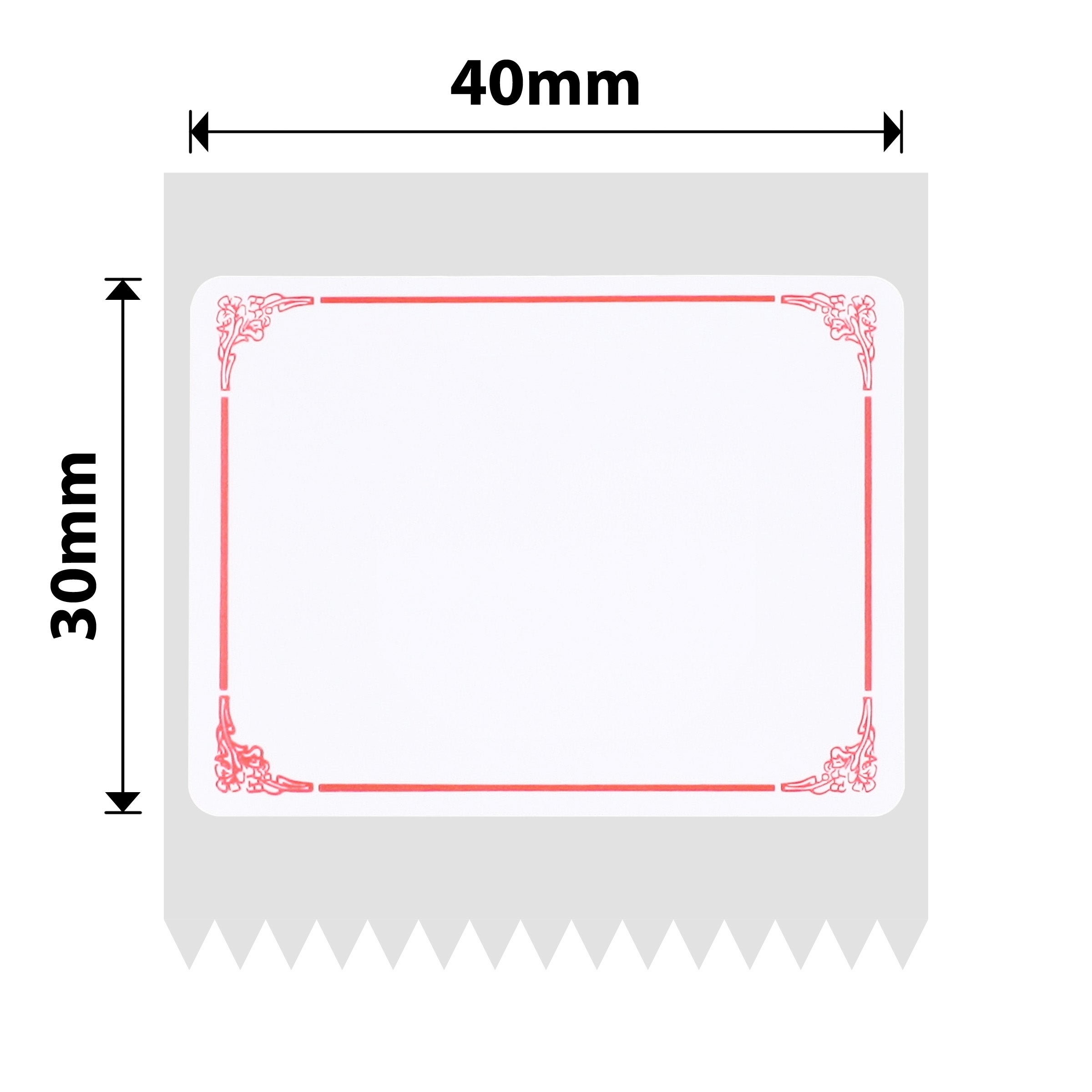 NB188 - NIIMBOT - B1 / B21 / B3S / B4 - 40X30MM - 230 RED BORDER LABELS