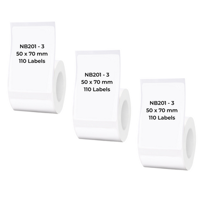NB201 - NIIMBOT - B1 / B21 / B3S / B4 - 50X70MM - 110 WHITE LABELS