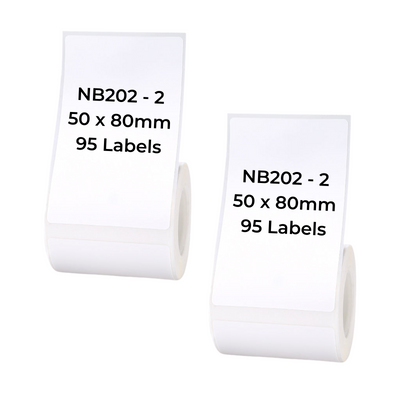 NB202 - NIIMBOT - B1 / B21 / B3S / B4 - 50X80MM - 95 WHITE LABELS