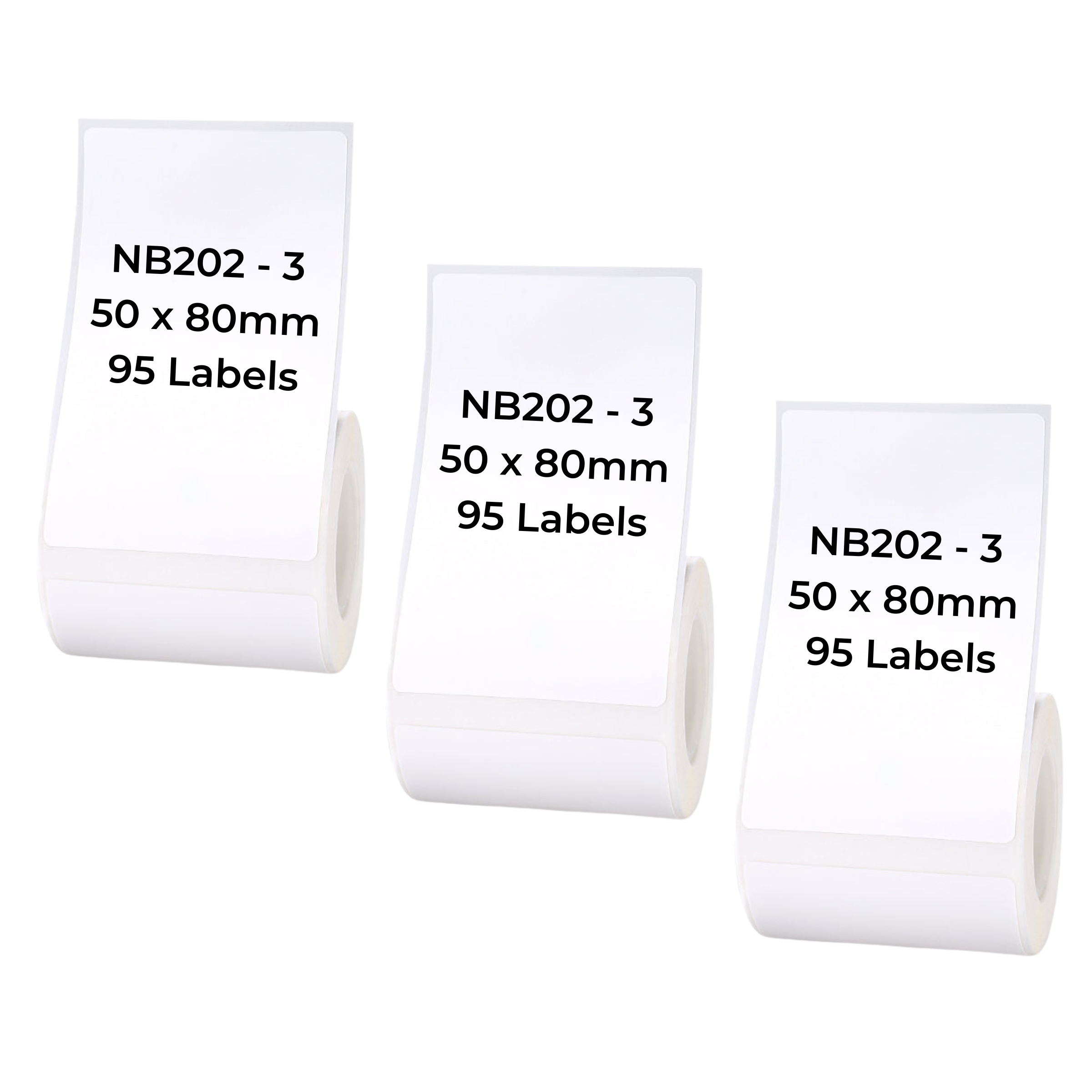 NB202 - NIIMBOT - B1 / B21 / B3S / B4 - 50X80MM - 95 WHITE LABELS