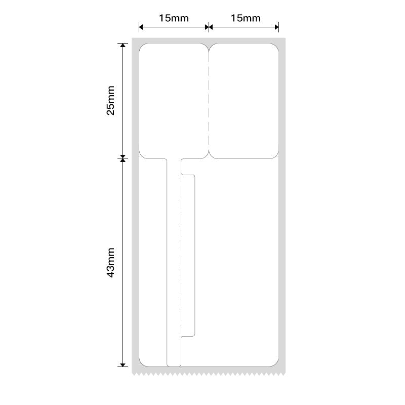 NB205 - NIIMBOT - B1 / B21 / B3S / B4 - 30X70MM - 100 WHITE CABLE LABELS