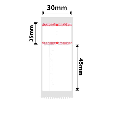 NB204 - NIIMBOT - B1 / B21 / B3S / B4 - 30X70MM - 100 RED BORDER RING JEWELLERY LABELS