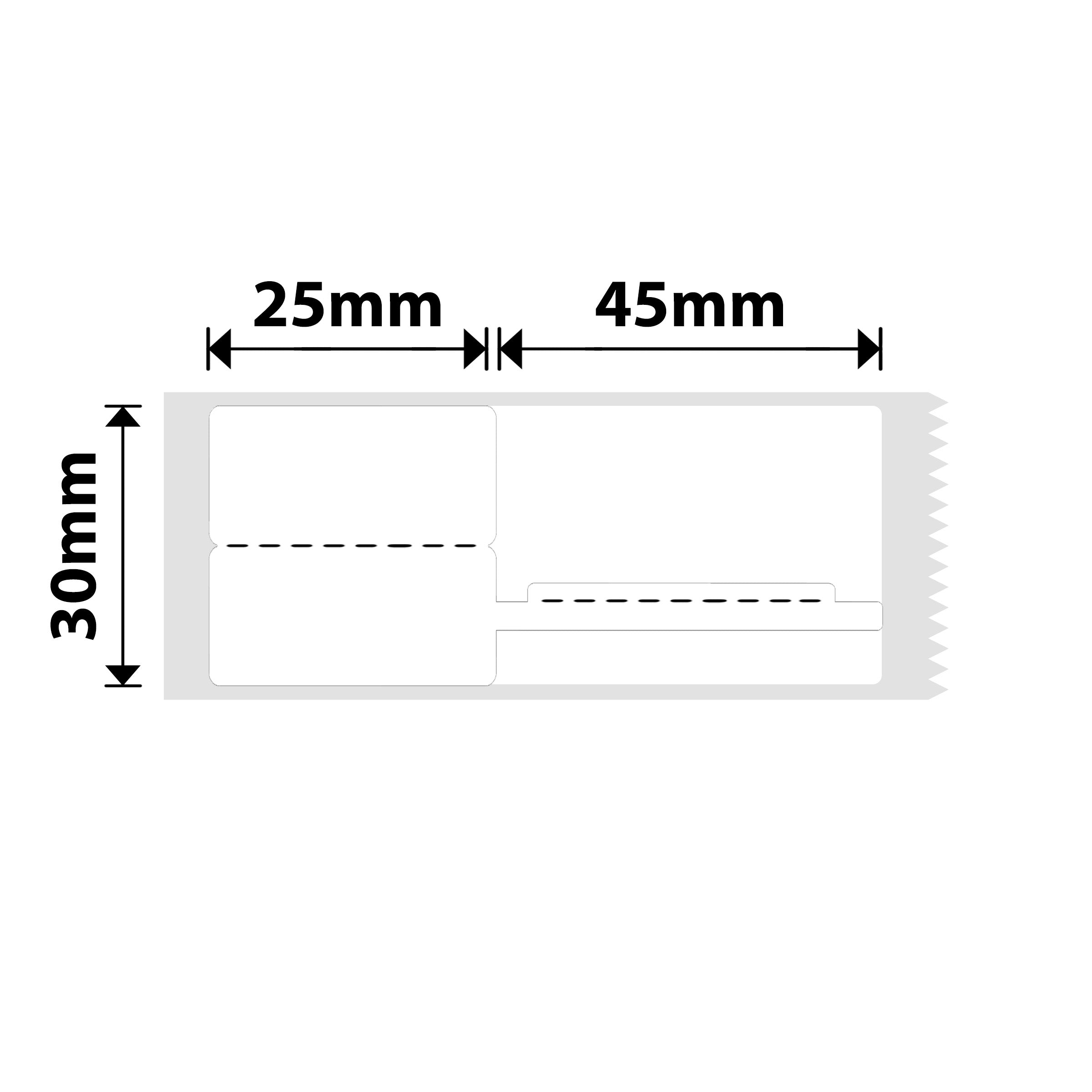 NB205 - NIIMBOT - B1 / B21 / B3S / B4 - 30X70MM - 100 WHITE CABLE LABELS