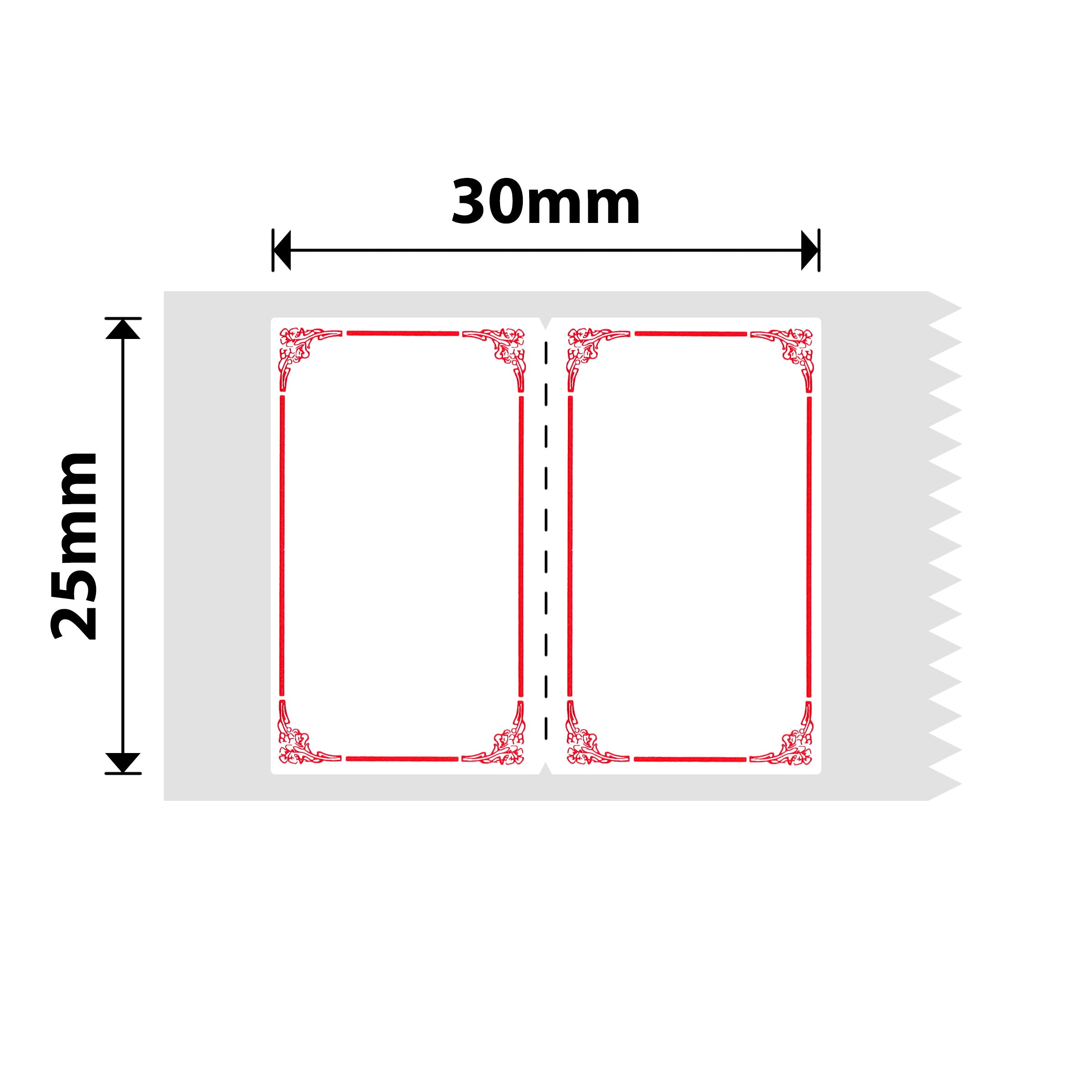 NB209 - NIIMBOT - B1 / B21 / B3S / B4 - 25X30MM - 230 ELEGANT RED LABELS