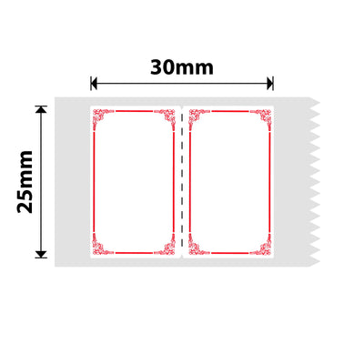 NB209 - NIIMBOT - B1 / B21 / B3S / B4 - 25X30MM - 230 ELEGANT RED LABELS