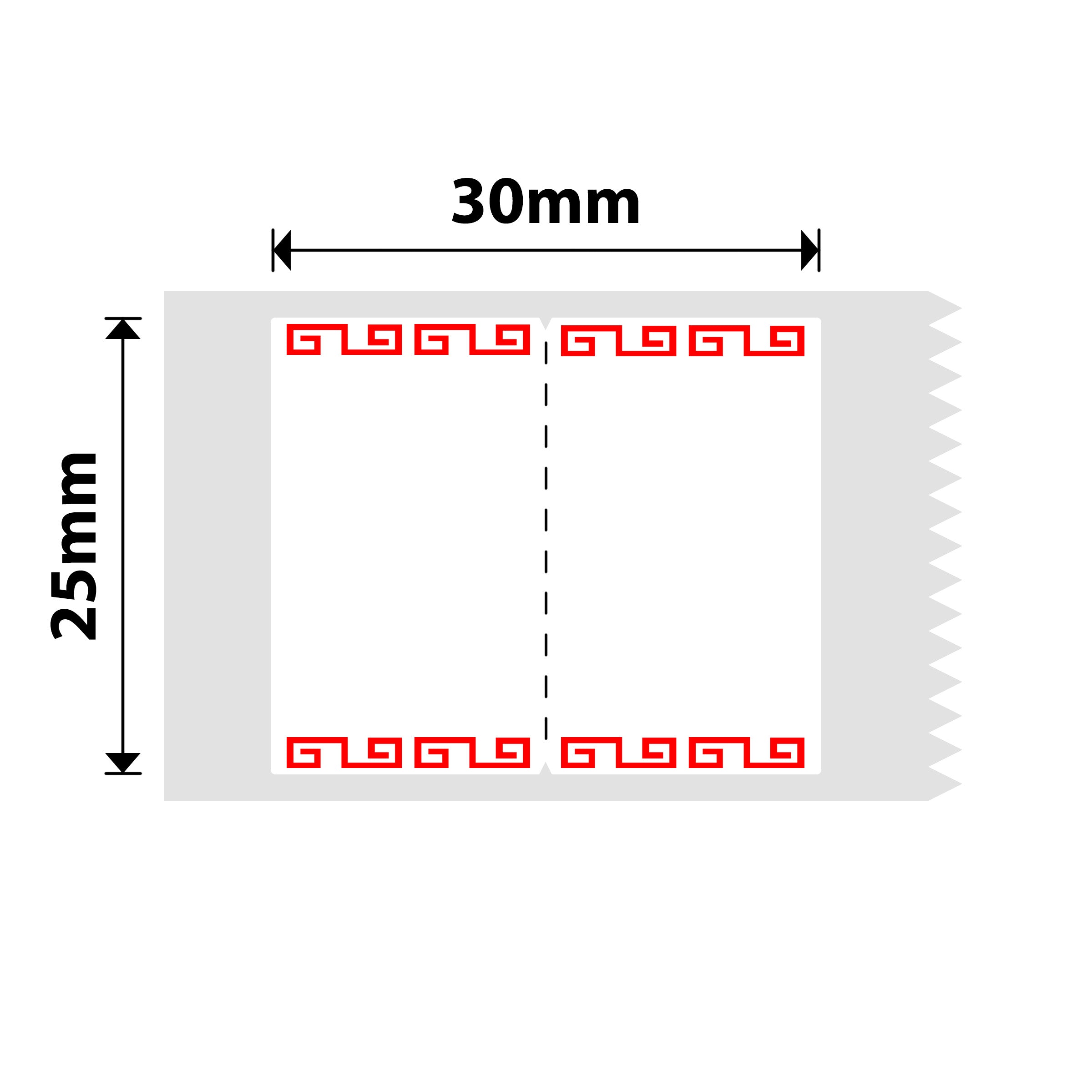 NB210 - NIIMBOT - B1 / B21 / B3S / B4 - 25X30MM - 230 AZALEA RED LABELS