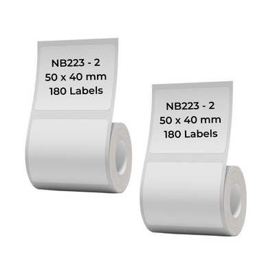 NB223 - NIIMBOT - B1 / B21 / B3S / B4 - 50X40MM - 180 WHITE LABELS