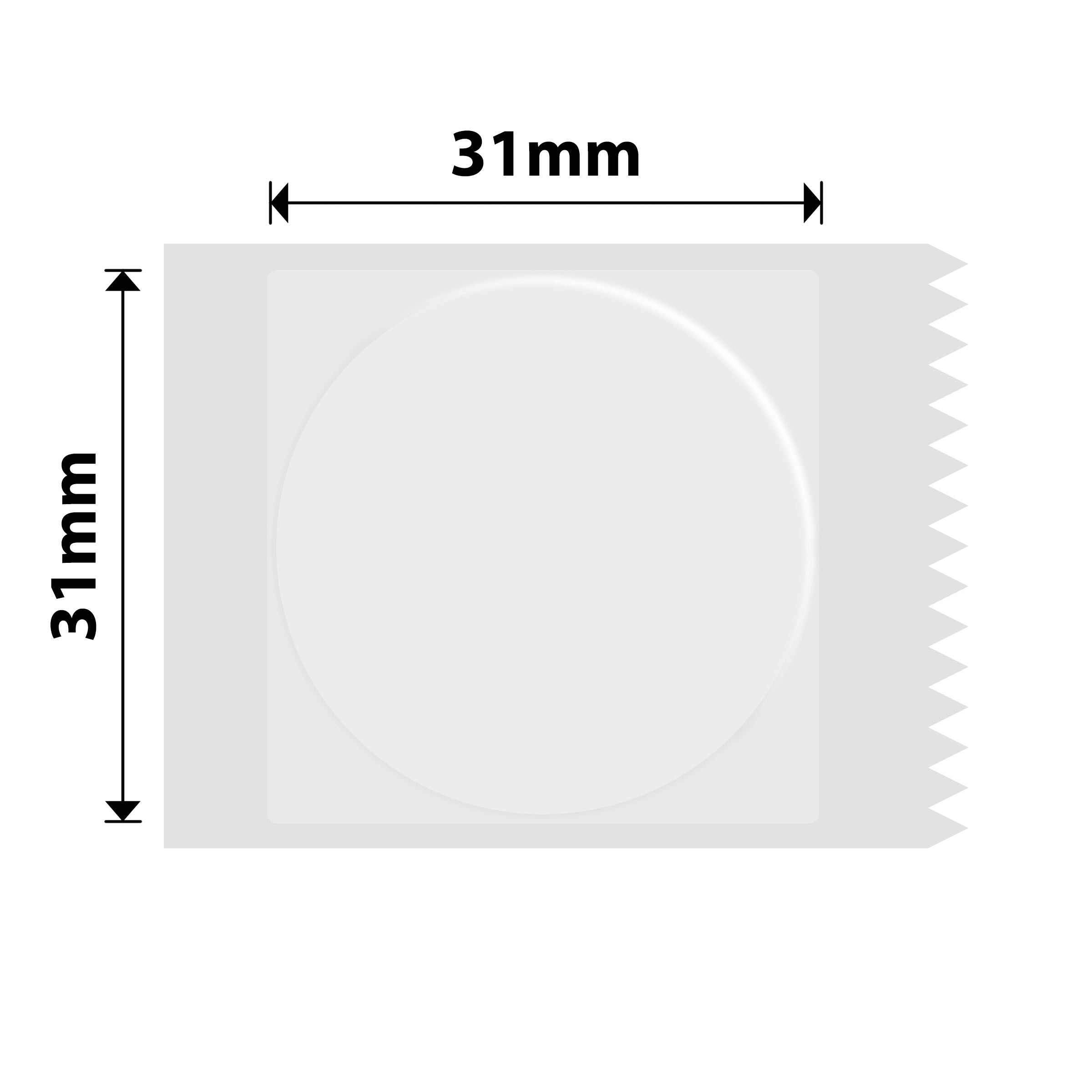 NB224 - NIIMBOT - B1 / B21 / B3S / B4 - 31X31MM - 210 TRANSPARENT ROUND LABELS
