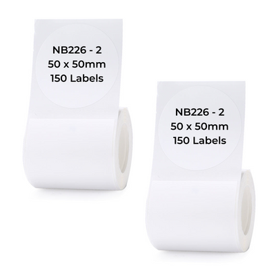NB226 - NIIMBOT - B1 / B21 / B3S / B4 - 50X50MM - 150 WHITE ROUND LABELS