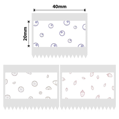 NB229 - NIIMBOT - B1 / B21 / B3S / B4 - 40X20MM - 320 FRUIT PATTERN LABELS