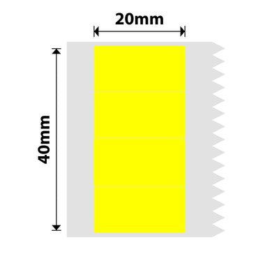 NB235 - NIIMBOT - B1 / B21 / B3S / B4 - 10X20MM/4 - 1,200 YELLOW 4 SPLIT LABELS