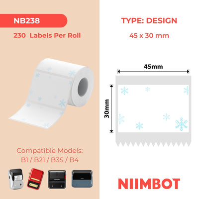 NIIMBOT-Gamme B-45 x 30 mm-Bleu neige-230 étiquettes
