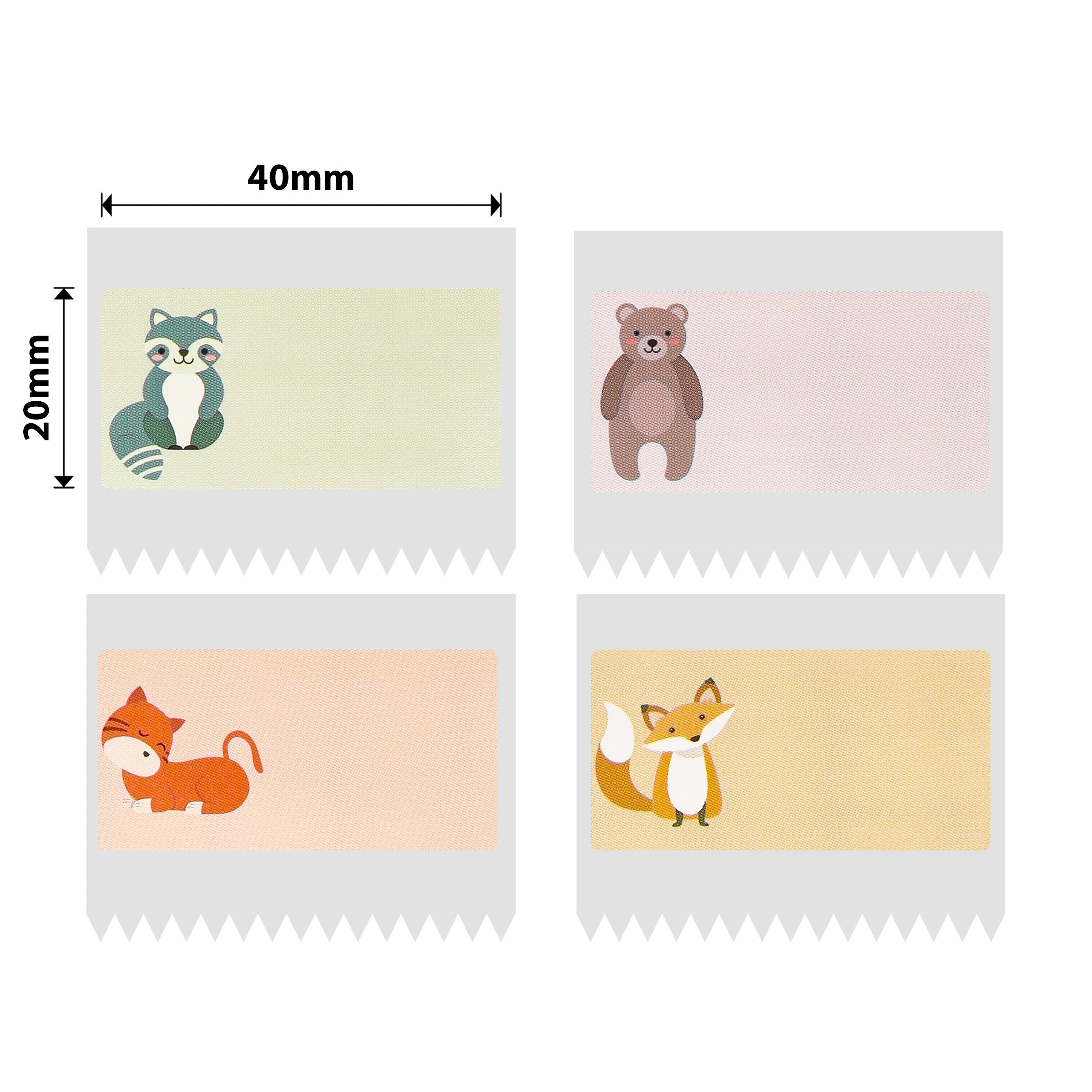 NB242 - NIIMBOT - B1 / B21 / B3S / B4 - 40X20MM - 320 NAMETAG ANIMAL LABELS