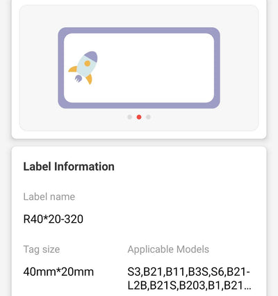 NB244 - NIIMBOT - B1 / B21 / B3S / B4 - 40X20MM - 320 TOY & GIFT LABELS