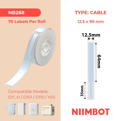 NIIMBOT - Gamma D - 12,5x99mm - Cavo Blue Cloud - 70 etichette