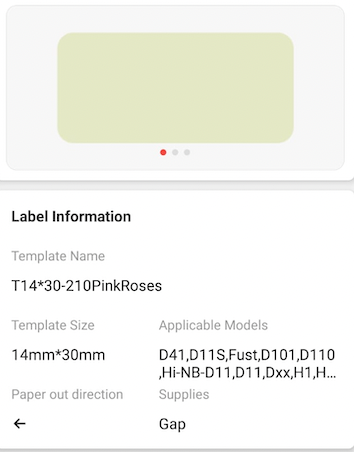 NB284 - NIIMBOT - D11 / D101 / D110 / H1S - 14X30MM - 195 GREEN MIXED COLOURS LABELS