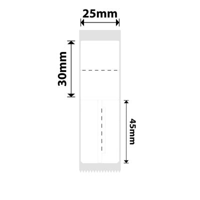 NB286 - NIIMBOT - B1 / B21 / B3S / B4 - 25X75MM - 100 WHITE JEWELLERY LABELS