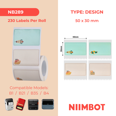 NB465 - NIIMBOT - B1 / B21 / B3S / B4 - 50X30MM - 230 CHILDHOOD TOYS MULTI-COLOUR LABELS