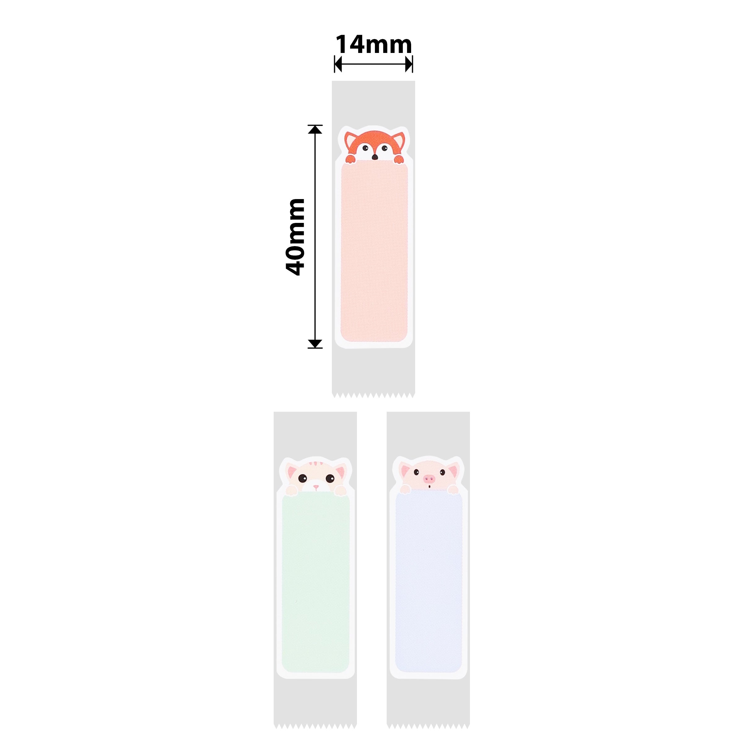 NB291 - NIIMBOT - D11 / D101 / D110 / H1S - 14X40MM - 155 SLEEPY ANIMALS LABELS