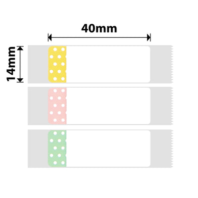 NB297 - NIIMBOT - D11 / D101 / D110 / H1S - 14X40MM - 155 POLKA DOTS LABELS