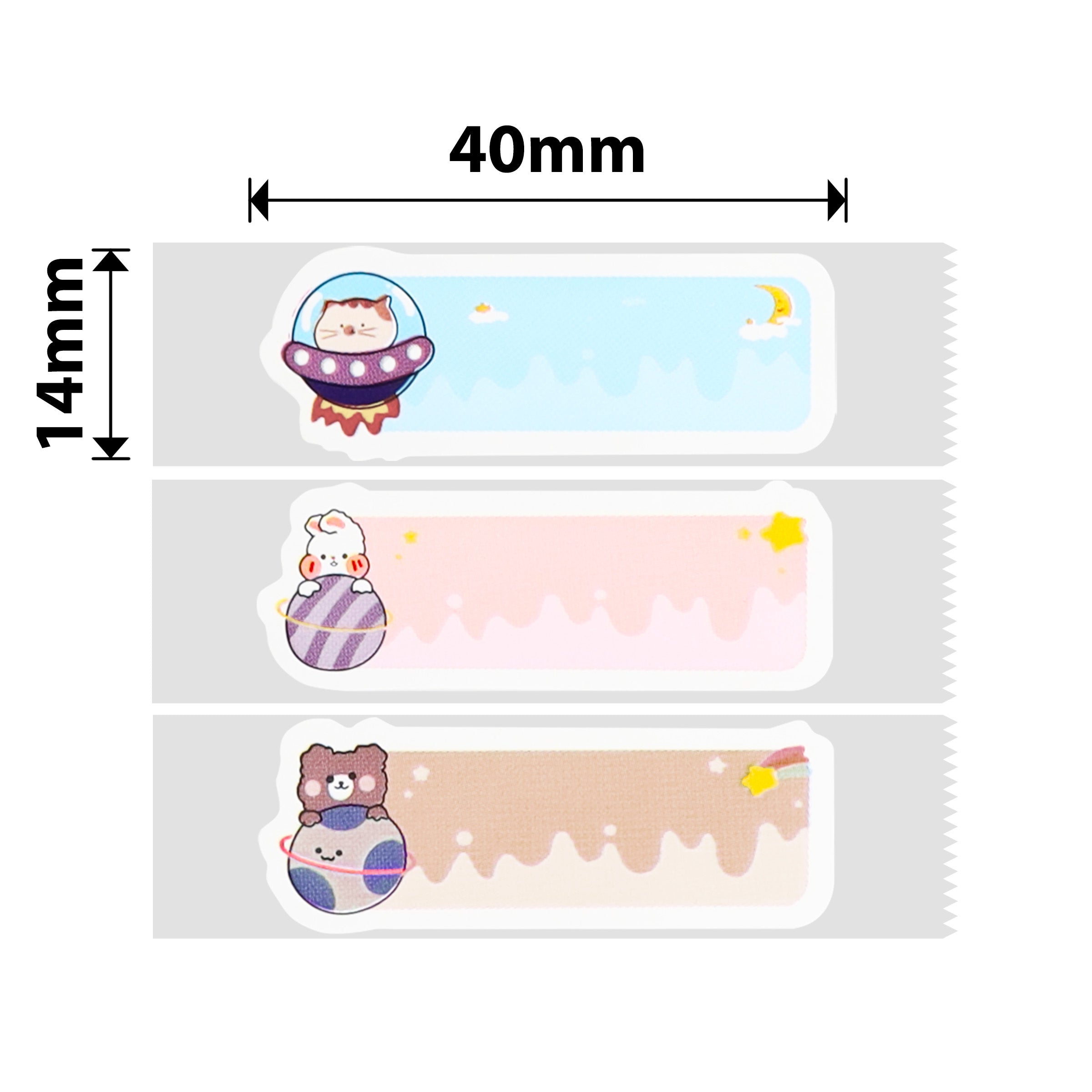 NB299 - NIIMBOT - D11 / D101 / D110 / H1S - 14X40MM - 155 STAR TRAVEL LABELS