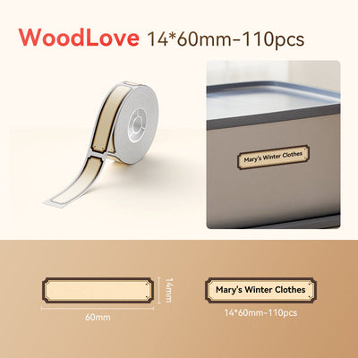 NB323 - NIIMBOT - D101 ONLY - 20X75MM - 90 BROWN WOOD LABELS