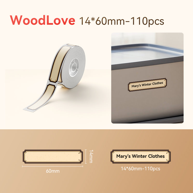 NB323 - NIIMBOT - D101 ONLY - 20X75MM - 90 BROWN WOOD LABELS