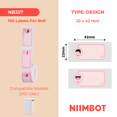 NB327 - NIIMBOT - D101 ONLY - 22X42MM- 150 SWEET BABY LABELS