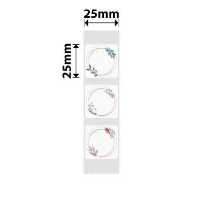 NB334 - NIIMBOT - D101 ONLY - 25X25MM - 230 FLOWER PARK ROUND LABELS