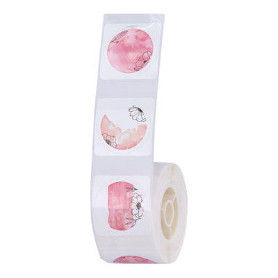 NB335 - NIIMBOT - D101 ONLY - 25X25MM - 225 FLOWER PINK ROUND LABELS