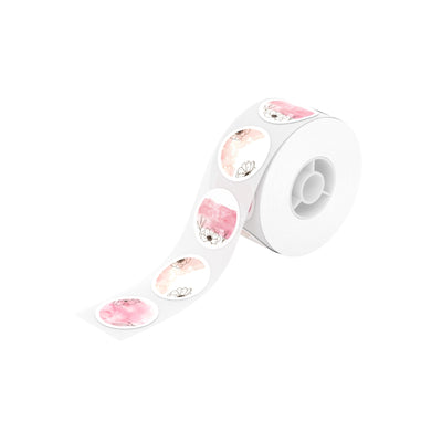 NIIMBOT - D101 Only - 25x25mm - Flower Pink Round - 225 Labels
