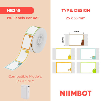 NIIMBOT - D101 Only - 25x35mm - Enchanted Forest - 170 Labels