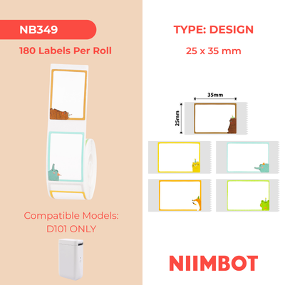 NB349 - NIIMBOT - D101 ONLY - 25X35MM - 170 ENCHANTED FOREST LABELS
