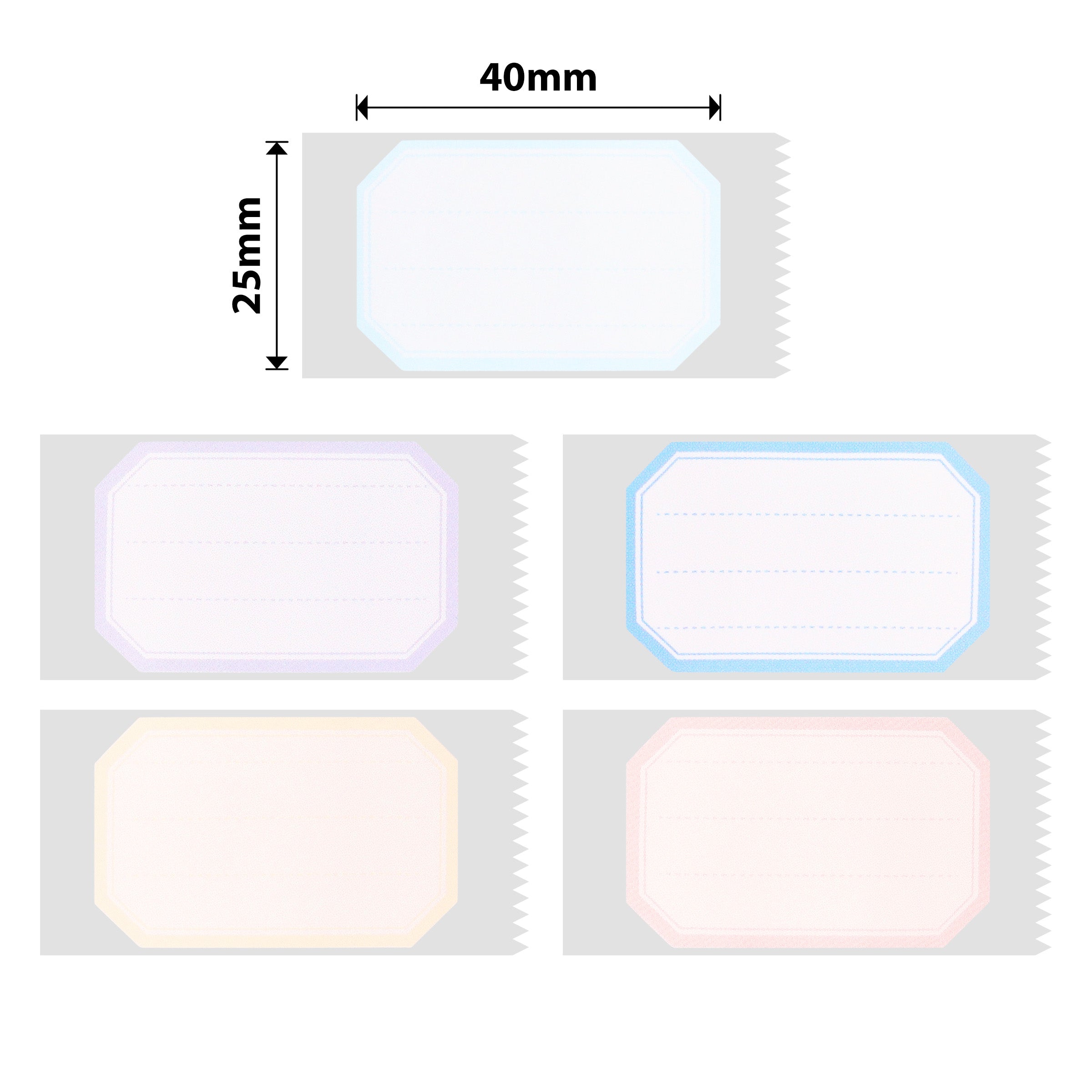 NB356 - NIIMBOT - D101 ONLY - 25X40MM - 160 COLOUR BORDER LABELS