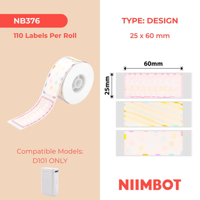 NIIMBOT - D101 Only - 25x60mm - Flash Day - 110 Labels