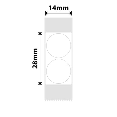 NB385 - NIIMBOT - B18 / N1 - 14X28MM - 200 WHITE ROUND LABELS