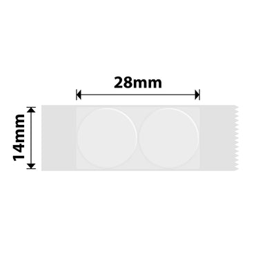 NB386 - NIIMBOT - B18 / N1 - 14X28MM - 200 TRANSPARENT ROUND LABELS