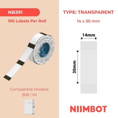 NIIMBOT - N1 - 14x30mm - Transparent - 190 Labels