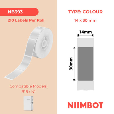 NIIMBOT - N1 - 14x30mm - Argento - 210 Etichette