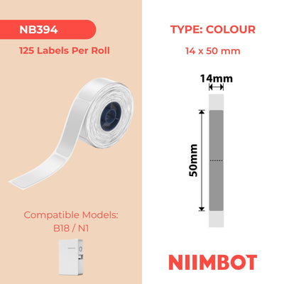 NIIMBOT - N1 - 14x50mm - Argento - 125 Etichette