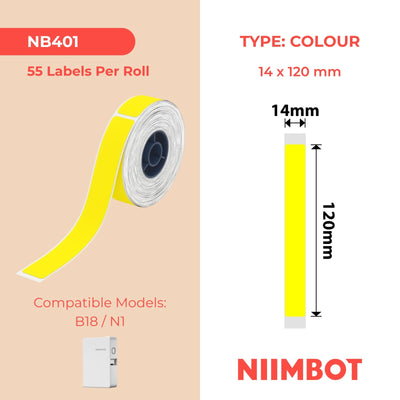 NIIMBOT - N1 - 14x120mm - Giallo - 55 Etichette