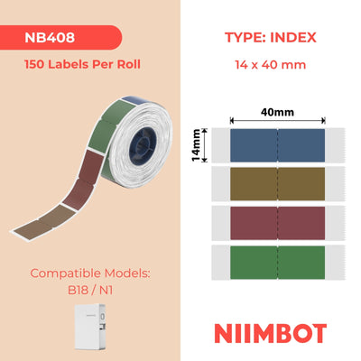 NIIMBOT - N1 - 14x40mm - Indice Vintage - 150 Etichette