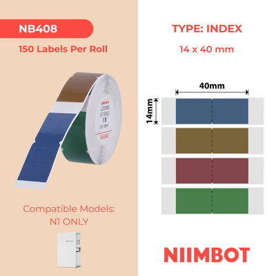 NB408 - NIIMBOT - B18 / N1 - 14X40MM - 150 VINTAGE INDEX LABELS