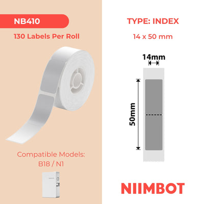 NIIMBOT - N1 - 14x50mm - Argento - 130 Etichette