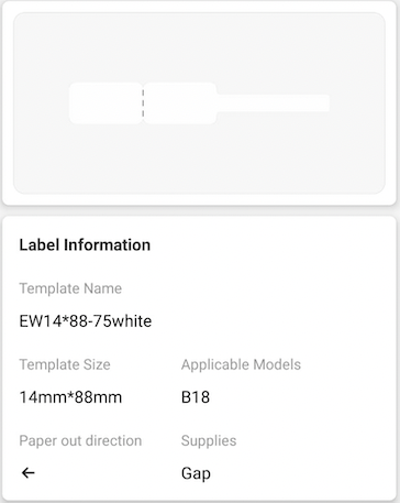 NB411 - NIIMBOT - B18 / N1 - 14X88MM - 75 WHITE EYEGLASSES LABELS