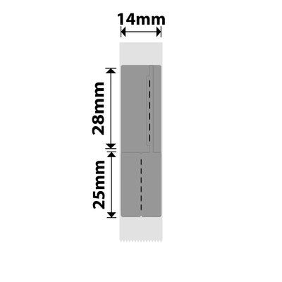NB413 - NIIMBOT - B18 / N1 - 14X53MM - 130 SILVER JEWELLERY LABELS