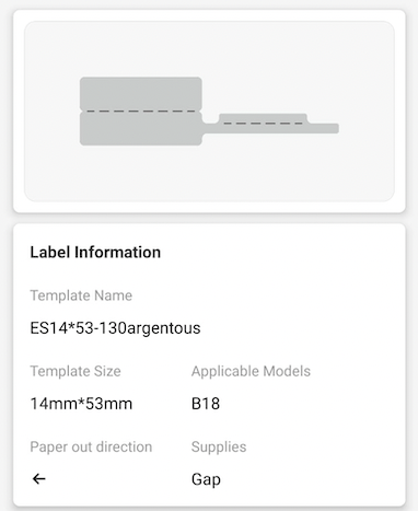 NB413 - NIIMBOT - B18 / N1 - 14X53MM - 130 SILVER JEWELLERY LABELS