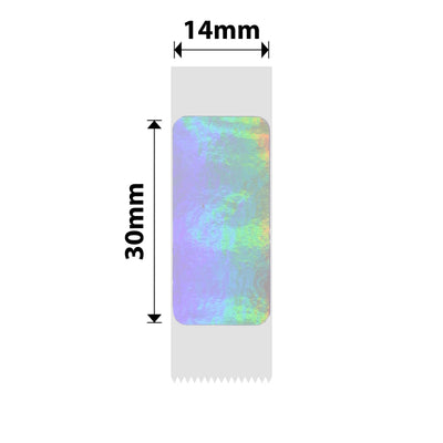 NB428 - NIIMBOT - B18 / N1 - 14X30MM - 190 SILVER HOLOGRAM LABELS