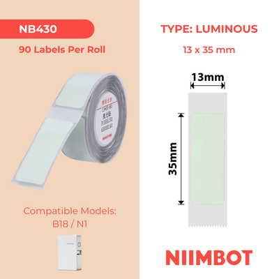 NIIMBOT - N1 - 13x35mm - Luminous - 90 Labels