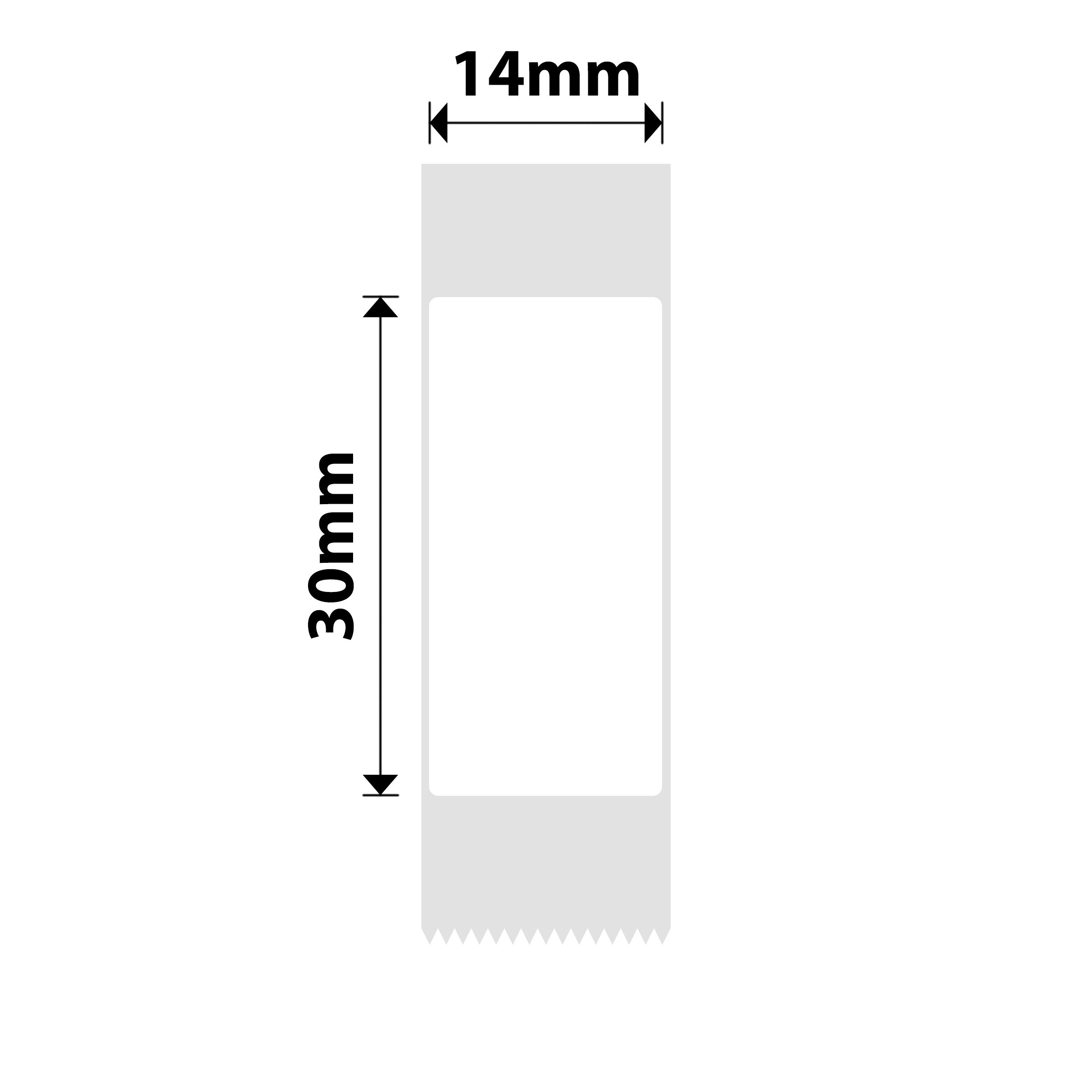 NB433 - NIIMBOT - B18 / N1 - 14X30MM - 155 WHITE LIQUID NITROGEN LABELS & BLACK CARTRIDGE SET